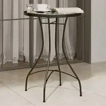 vidaXL Mosaik-Bistrotisch Schwarz und Wei&szlig; &Oslash;50x70 cm Keramik