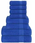 vidaXL 8-tlg. Handtuch-Set FROGN Blau 360 g/m2