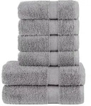 vidaXL 6 tlg. Premium-Handtuch-Set SOLUND Grau 600 g/m2