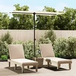 vidaXL Sonnenschirm mit Aluminium-Mast 180x110 cm Sandwei&szlig;
