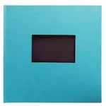 Exacompta Fotoalbum, 30 Seiten schwarz, 25x25 cm, Pop'N Co - Cyan - 16288E