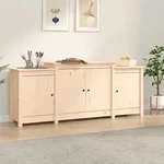 vidaXL Sideboard 164x37x68 cm Massivholz Kiefer