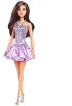 Mattel HYT92 - Barbie Fashionista Puppe im Paillettenkleid mit Satinrock
