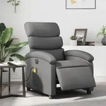 vidaXL Massagesessel Elektrisch Grau Kunstleder