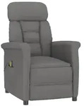 vidaXL Massagesessel Dunkelgrau Mikrofaser