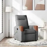 vidaXL Massagesessel Dunkelgrau Stoff
