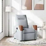 vidaXL Massagesessel Hellgrau Stoff