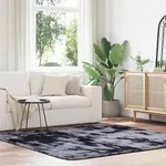 vidaXL Teppich Shaggy Hochflor NAVARRA Dunkelgrau 200x200 cm Polyester