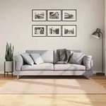 vidaXL Teppich HUARTE Kurzflor Weich und Waschbar Blassrosa 160x160 cm