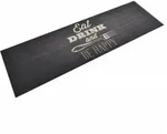 vidaXL K&uuml;chenteppich Waschbar K&uuml;che Schwarz 60x180 cm Samt