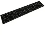 vidaXL K&uuml;chenteppich Waschbar Morgen Schwarz 60x300 cm Samt