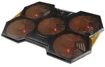 Deltaco Gaming Laptop K&uuml;hler 1000-1300 RPM schwarz/orange Eingabe / Ausgabe M&auml;use &