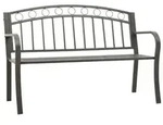 vidaXL Gartenbank Grau 120 cm Stahl