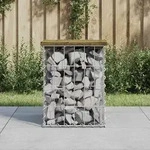 vidaXL Gartenbank aus Gabionen 33x31x42 cm Kiefernholz Impr&auml;gniert