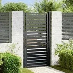 vidaXL Gartentor Abschlie&szlig;bar Schwarz 100x180 cm Aluminium