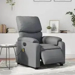 vidaXL Massagesessel Elektrisch Grau Kunstleder