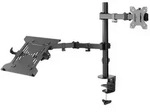 goobay Laptop-Monitor-Halterung 70815 schwarz f&uuml;r 1 Monitor und 1 Notebook,