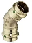 Viega Bogen 45 Grad mit SC Sanpress 2226 in 22mm Rotguss, 1 Stk.