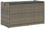 vidaXL Outdoor-Sitzbank mit Stauraum und Kissen Grau 100 cm