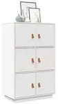 vidaXL Highboard Wei&szlig; 67x40x108,5 cm Massivholz Kiefer