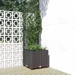 vidaXL Pflanzk&uuml;bel mit Spalier Schwarz 40x40x136 cm PP