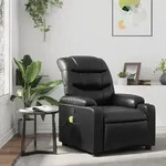 vidaXL Massagesessel Schwarz Kunstleder