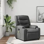 vidaXL Massagesessel Grau Kunstleder