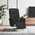vidaXL Massagesessel mit Fu&szlig;teil Schwarz Stoff