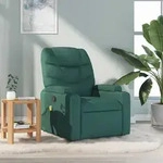 vidaXL Massagesessel Dunkelgr&uuml;n Stoff