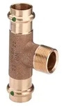 Viega T-St&uuml;ck Sanpress 2217.1 28xR 3/4x28mm, RG o Siliziumbr., SC-Con.
