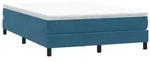 vidaXL Boxspringbett ohne Matratze Dunkelblau 140x210 cm Samt