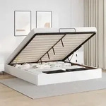 vidaXL Ottoman-Bett ohne Matratze Wei&szlig; 180x200 cm Kunstleder