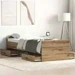 vidaXL Bettgestell ohne Matratze Artisan-Eiche 90x200cm Holzwerkstoff