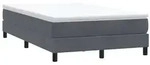 vidaXL Boxspringbett ohne Matratze Dunkelgrau 120x210 cm Samt