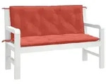 vidaXL Gartenbank-Auflagen 2 Stk. Melange Rot 120x50x7 cm Stoff