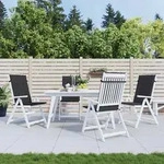 vidaXL Gartenstuhlauflagen f&uuml;r Hochlehner 4 Stk. Schwarz 120x50x3 cm