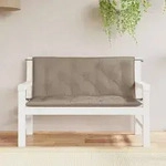 vidaXL Gartenbank-Auflagen 2 Stk. Taupe 120x50x7 cm Oxford-Gewebe