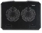 "hama 00126806 Laptop-K&uuml;hler "Black Metal", neigbar, leise, 2 L&uuml;fter, 40 cm