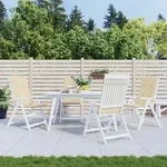 vidaXL Gartenstuhlauflagen f&uuml;r Hochlehner 4Stk. Beige 120x50x3cm Stoff