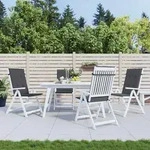 vidaXL Gartenstuhlauflagen f&uuml;r Hochlehner 4 Stk. Anthrazit 120x50x3 cm