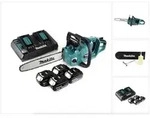 Makita DUC 355 PM4 Akku Kettens&auml;ge 36V ( 2x18V ) Brushless 35 cm + 4x 4,0 Ah Akku +
