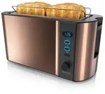 Arendo Toaster f&uuml;r 4 Scheiben, 1500W, Langschlitz, Br&ouml;tchenaufsatz,...