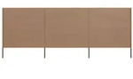 vidaXL 3-teiliges Windschutzgewebe 400 x 160 cm Taupe