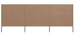 vidaXL 3-teiliges Windschutzgewebe 400 x 80 cm Taupe