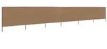 vidaXL 6-teiliges Windschutzgewebe 800 x 80 cm Taupe