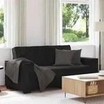 vidaXL 2-Sitzer-Sofa Schwarz 140 cm Samt