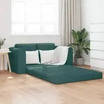 vidaXL Floor Sofa Bed 2-in-1 Dunkelgr&uuml;n 148x71x83 cm Stoff
