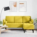 vidaXL L-f&ouml;rmiges Sofa Gelb 173x131x67 cm Samt