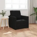 vidaXL Fu&szlig;boden Sofa Bett 2-in-1 Schwarz 74x77x81 cm Stoff