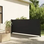 vidaXL Seitenmarkise Ausziehbar Schwarz 140x500 cm